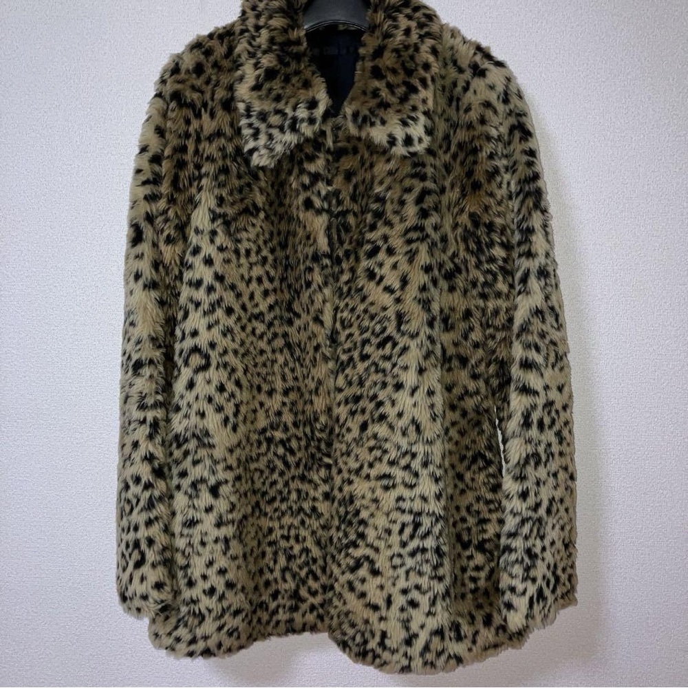 Moussy cheetah leopard faux fur teddy jacket indie sleaze mob wife